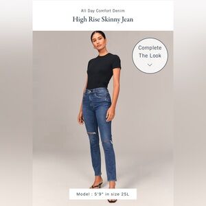 Abercrombie & Fitch Curve Love High Waisted Skinny Jeans